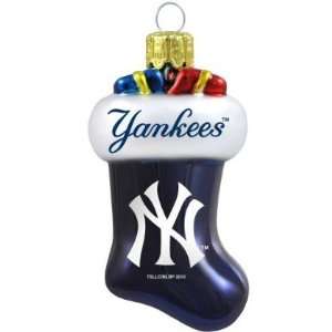  New York Yankees Blown Glass Stocking Christmas Tree 