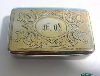 Fine Antique Austro Hungarian 800 Silver Tobacco Snuff Box Ca 1890 