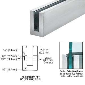 CRL Mill Aluminum 120 Fascia Mount Square Base Shoe for 1/2 Glass by 