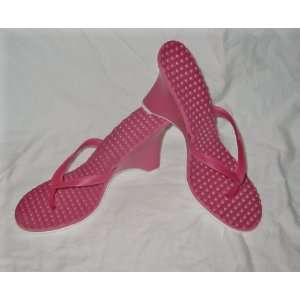  JC Pink Wedge Sandals Size 7M 