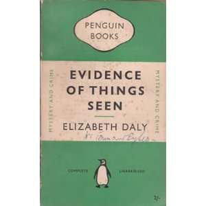  Evidence of Things Seen Elizabeth Daly Books