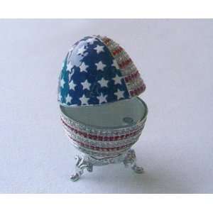  American Flag Egg Jewelry Box