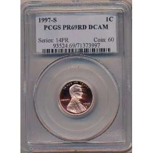  1997 S PCGS PR69RD DCAM Lincoln Cent 
