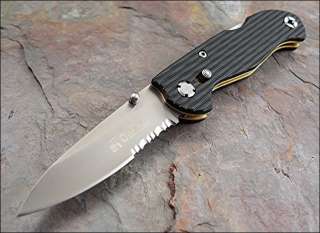 CRKT Lake Black Aluminum Handles 111 L.B.S. Safety Combo Edge Knife 