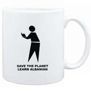   White  save the planet learn Albanian  Languages