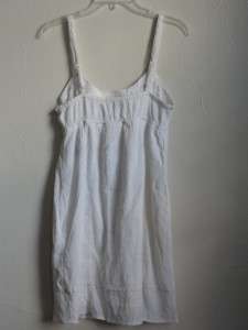 VOLCOM CLOUD NINE CROCHED COTTON DRESS, White, Size M  