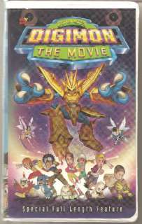 DIGITAL MONSTERS DIGIMON THE MOVIE (VHS, 2001) 024543011385  