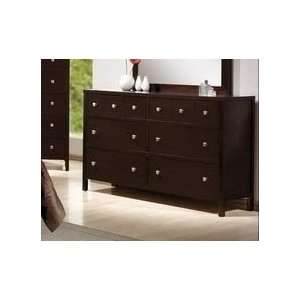  Alden 6 Drawer Dresser with Mirror By Crown Mark Furniture 
