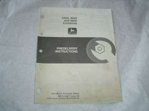 John Deere 9400 9500 9600 combine instruction manual  