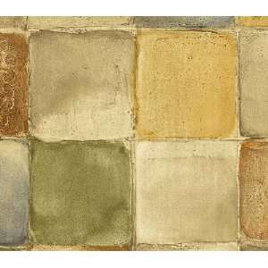  Stone Faux Florentine Tile Wallpaper
