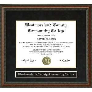   County Community College (WCCC) Diploma Frame