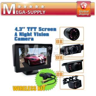   Truck Wireless Reversing Camera 4.3 Inch LCD Rear View Security System