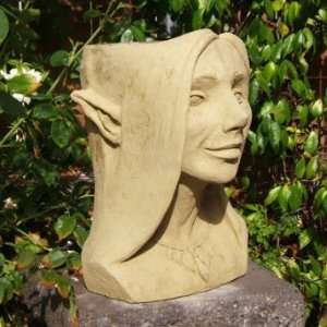    Fairy Head Planter Pots   Old Stone   Grandin Road