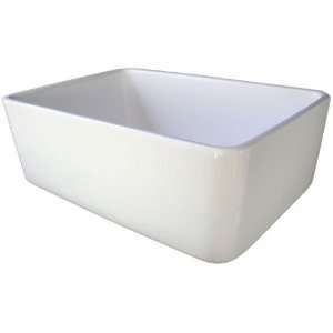  ALFI brand AB503 W White 24 Inch Smooth Small Fireclay 