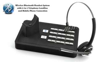   Bluetooth Headset System 2 in 1 Telephone Landline and Mobile  