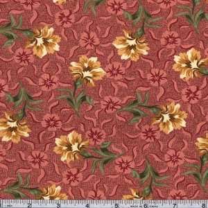   Coral Rose Fabric By The Yard lynette_jensen Arts, Crafts & Sewing