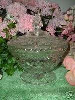 ELEGANT WEXFORD CRYSTAL COVERED CANDY DISH  