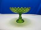 WESTMORELAND LARGE GREEN SAWTOOTH COMPOTE  