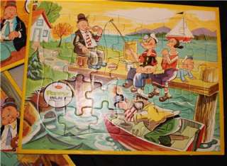 POPEYE WHIMPY OLIVE OYL JAYMAR VINTAGE PUZZLES TOY KING FEATURES 