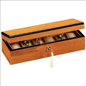  Ragar Teak 3.25 High Watch Box in Natural Stain Jewelry