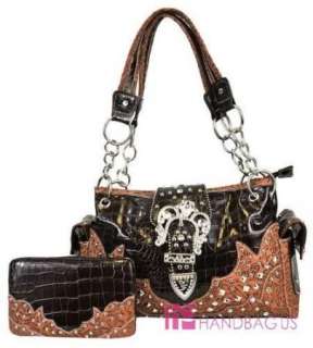 Western Cowgirl Rhinestone Belt Chain Strap Purse Bag Handbag Wallet 