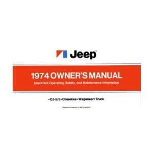  1974 JEEP Full Line Owners Manual User Guide Automotive