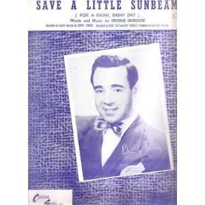  Sheet Music Save A Little Sunbeam Benny Strong 155 