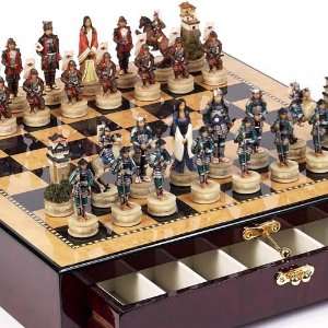  Chessmen & Tribeca Wooden Chess Board with Storage Toys & Games