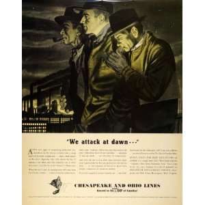  1942 Ad Chessie Chesapeake Ohio Railway WWII Pipe 