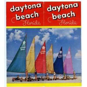 Daytona Beach Florida Vacation Brochure 1950s Sand 