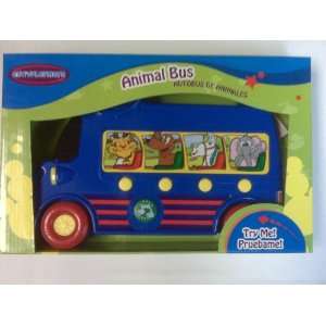  Animal Bus with 4 Realistic Animal Sounds, Press for Sound 