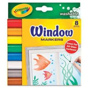  Washable Window FX Markers, Conical Tip, Assorted Colors 