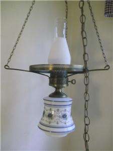 Quoizel Abigail Adams Hurricane GWTW Glass Hanging Swag Electric Lamp 