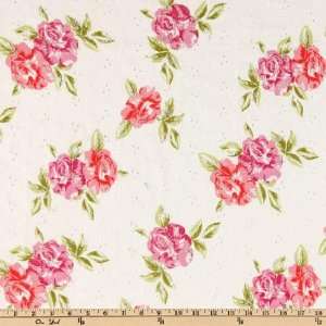  52 Wide Rose Eyelet Fuchsia/Rose Fabric By The Yard 