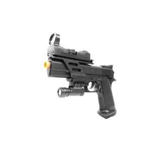 Colt MKIV Spring Airsoft Pistol with Flashlight, and Target 