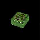 New Green Shamrock Linden Wood Jewelry Keepsake Box
