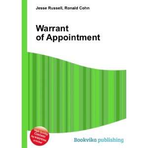  Warrant of Appointment Ronald Cohn Jesse Russell Books