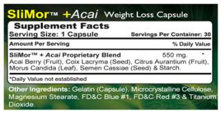 SliMor Acai herbal weight loss capsule (authentic)  