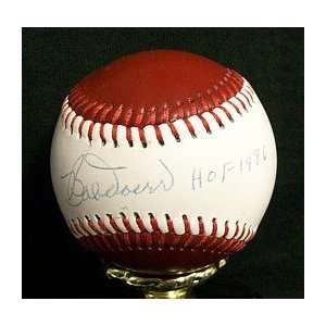  Bobby Doerr Autographed Baseball HOF Panel Ball Sports 