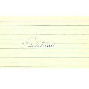 Bob Doerr Autographed 3x5 Card 