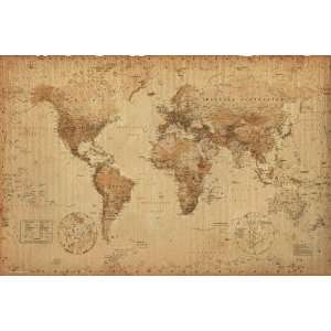   World Map   Poster (Size 36 x 24) Poster Print, 36x24