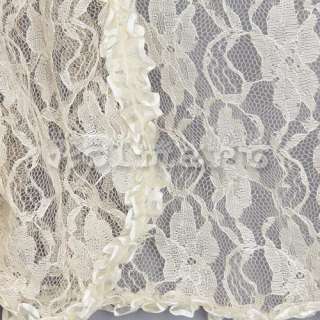 Bridal Dress Floral Lace Bolero Shrug Top Wrap Beige NW  