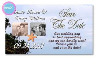 50 CUSTOM BEACH Save The Date Magnets Wedding Favors  