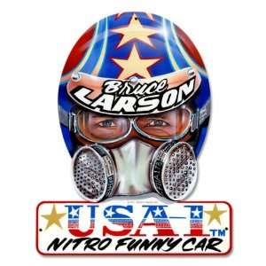  Bruce Larson USA Automotive Helmet Metal Sign   Victory 