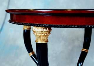 Black on Rosewood 36 Round Accent Table  