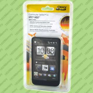   Commuter Case for HTC HD2 International Black +Screen Protector  