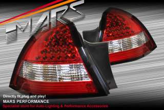 Clear Red LED tail lights for HOLDEN Commodore VY 02 04  