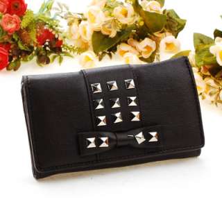 new fashion PU women lady medium Wallet button Purse  