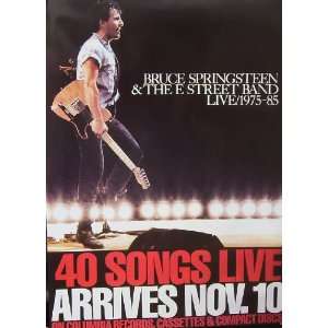 Bruce Springsteen and The E Street Band Live Poster 1975 85 24.5 x 33 