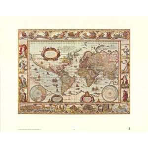  Map of the World by Willem Jan Blaeuw 29x23 Everything 